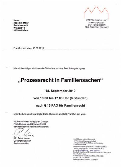 Prozessrecht in Familiensachen 