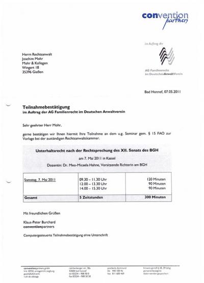 Rechtsprechung Unterhaltsrecht des BGH