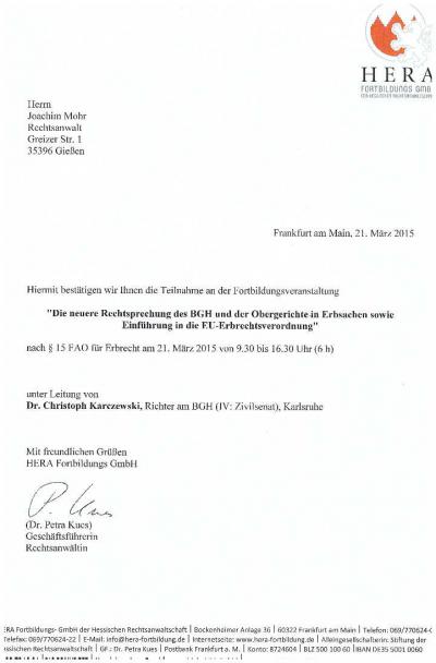 Neuere Rechsprechung des BGH zum Erbrecht